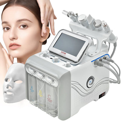 VEVOR 7 in 1 Hydrogen Oxygen Facial Machine, Professional Hydrafacial Machine for Spa, Hydro Facial Cleansing Rejuvenation Machine