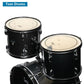 Glarry Full Size Adult Drum Set 5-Piece Black with Bass Drum, two Tom Drum, Snare Drum, Floor Tom, 16" Ride Cymbal, 14" Hi-hat Cymbals, Stool, Drum Pedal, Sticks