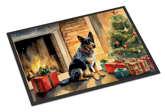 Australian Cattle Dog Cozy Christmas Doormat Front Door Mat Indoor Outdoor