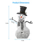 LED Christmas Snowman Decoration Light Collapsible Battery Operated