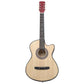 Western Acoustic Cutaway Guitar with 6 Strings 38" Basswood