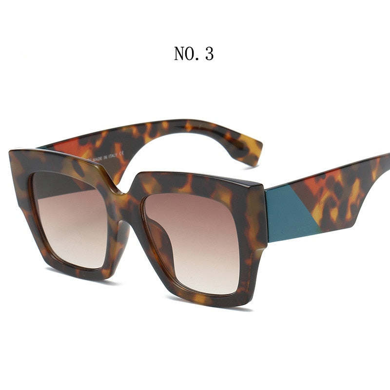 Fashionable Square Oversized Sunglasses Women Men Luxury Brand Designer Sun Glasses Famale Male Retro Eyewear UV400 Shades