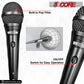 5 Core Microphone Professional Dynamic Vocal Neodymium Cardioid Unidirectional Handheld Mic for Speakers, Karaoke W/Steel Mesh Grille, Metal Body ON/Off Switch 16ft Detachable Cable+Clip+Bag-ND 58 BLK