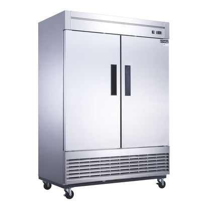 Dukers Commercial Double Door Bottom Mounted Upright Reach-in Freezer in Stainless Steel 40.74cu.ft.