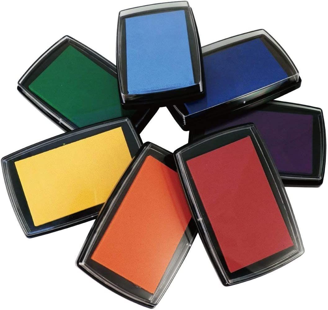 7 Washable Ink Pads for Rubber Stamps