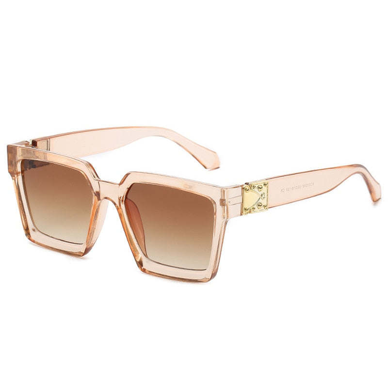 Oversized Square Sunglasses Women Luxury Brand Sunglasses Women Mirror Sun Glasses For Men Eyewear