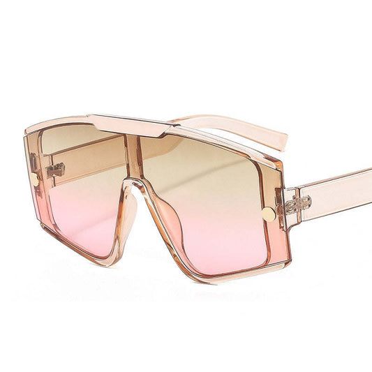 2023 Shield Sunglasses Men Women Goggle Gradients Lens Frame Vintage Brand Designer Luxury Metal Decorate UV400