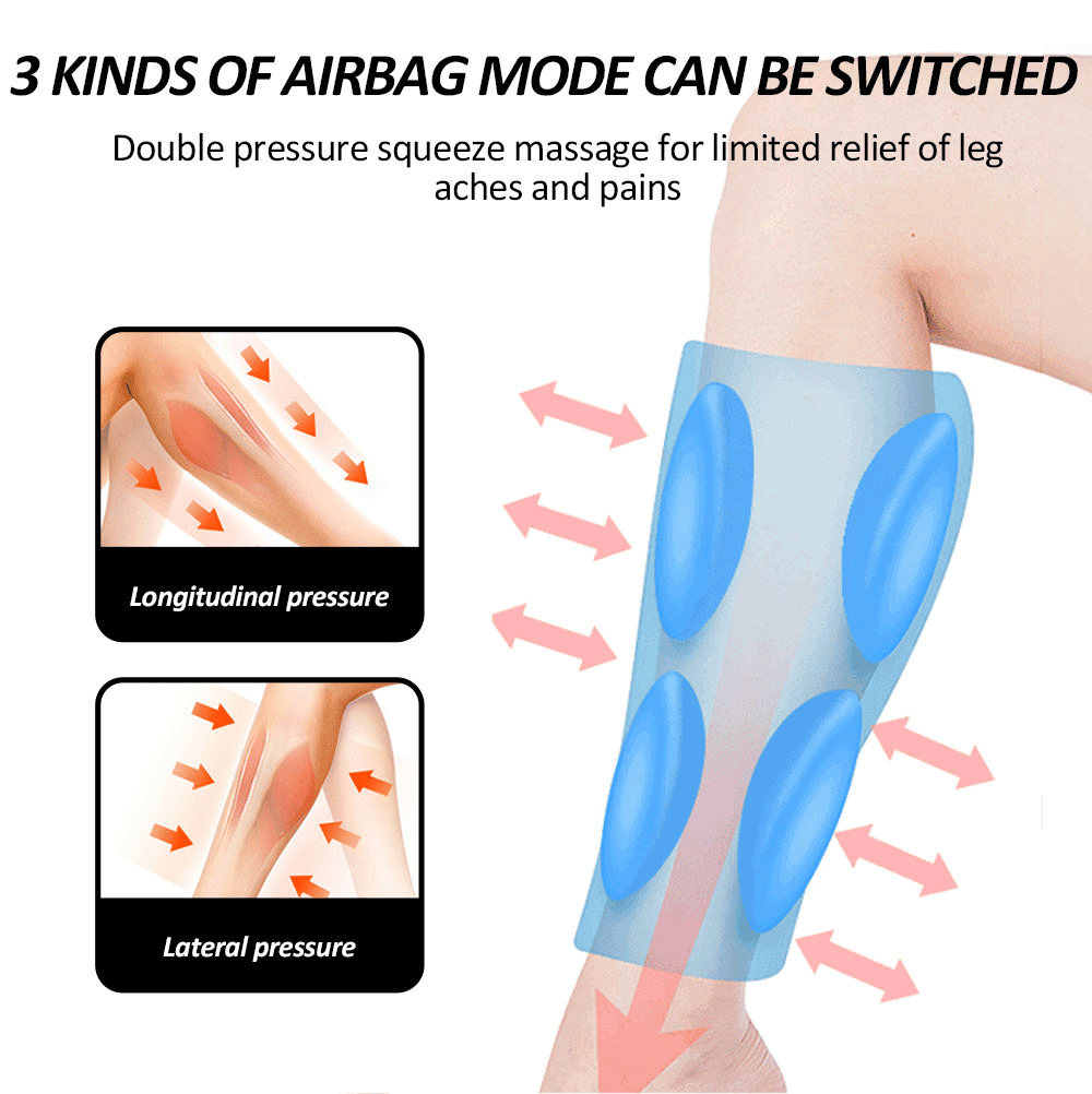 PSK709J-2 Air Compression Calf Massager with EMS Pulse and Vibration for Soothing Leg Relief Core Sports & Fitness