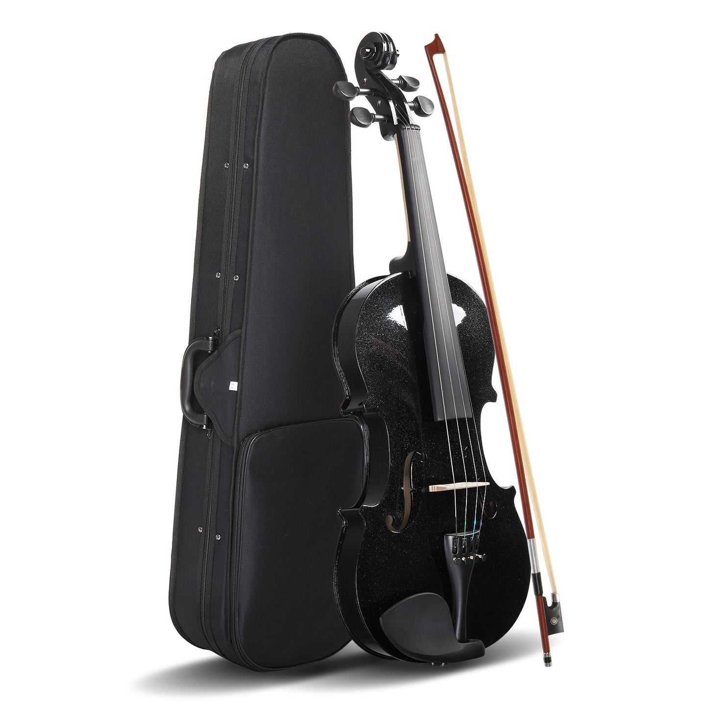 Full Size 4/4 Violin Set for Adults Beginners Students with Hard Case,Violin Bow,Shoulder Rest,Rosin,Extra Strings and Sordine