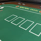 INO Design 96" Premium 10 Player Oval Brown & Green Speed Cloth Texas Holdem Casino Poker Table with Dimmable LED