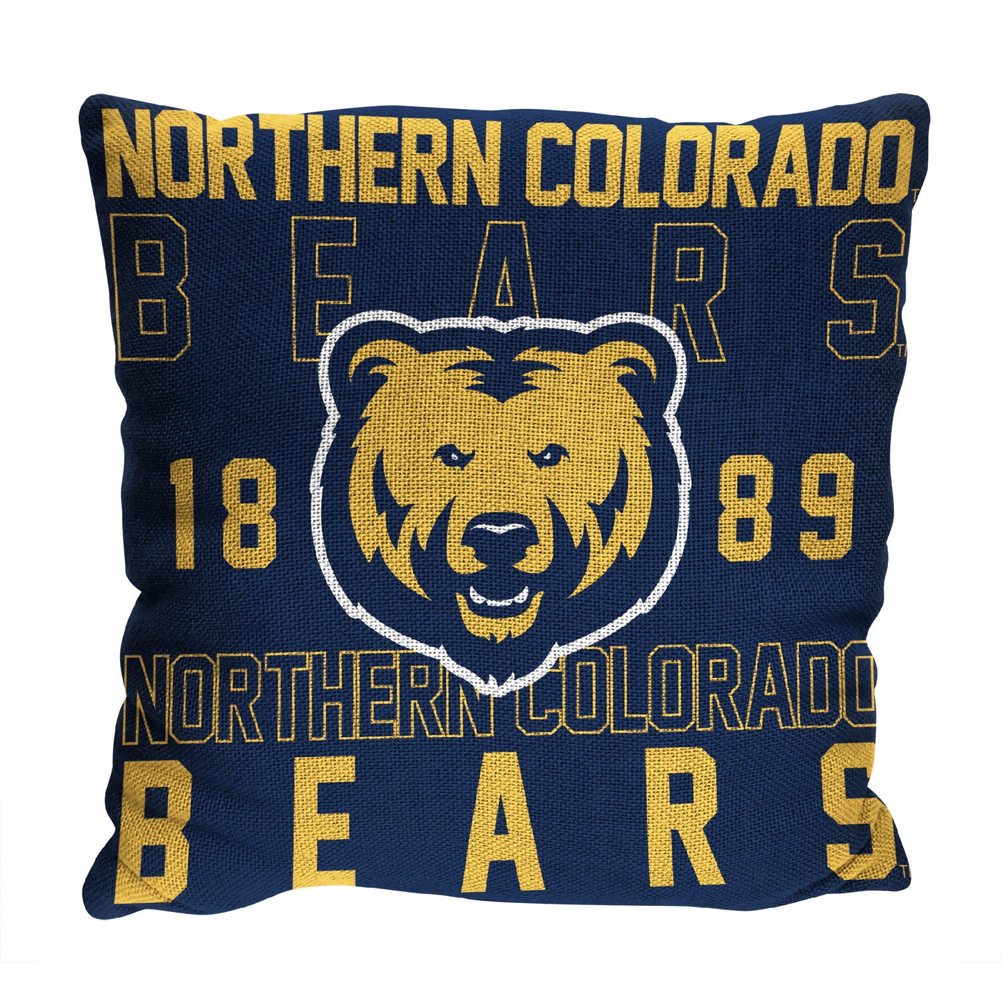 Northern Colorado OFFICIAL NCAA "Stacked" Woven Pillow; 20" x 20"