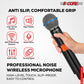 5 Core Wireless Microphones 8 Channel Dynamic Karaoke Professional UHF Singing Mic System Handheld Cordless Microfonos Inalambricos for Singer DJ Church - WM UHF HM