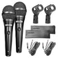 5 Core Microphone Professional Dynamic Vocal Neodymium Cardioid Unidirectional Handheld Mic for Speakers, Karaoke W/Steel Mesh Grille, Metal Body ON/Off Switch 16ft Detachable Cable+Clip+Bag-ND 58 BLK