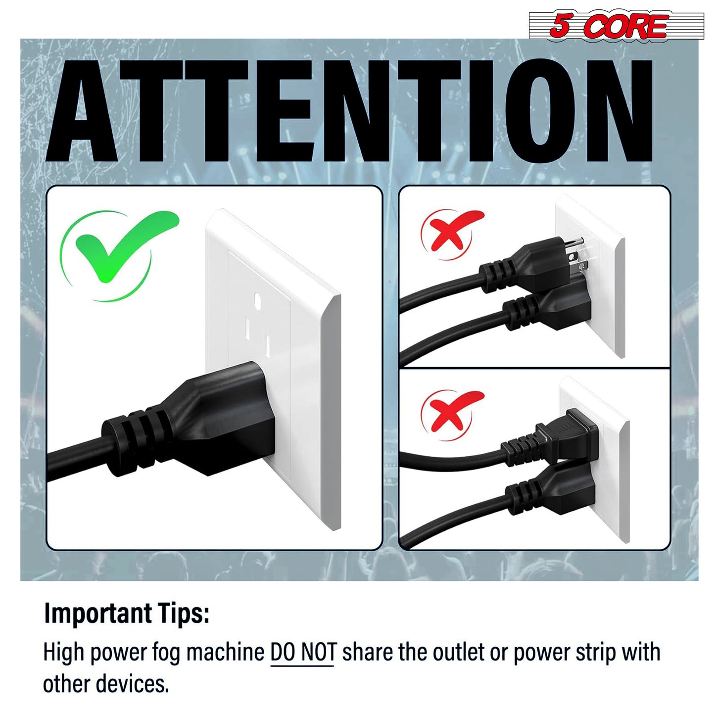 5 Core Fog Machine 2500W Smoke Machine 6500 CFM Adjustable Low Lying Indoor Outdoor Oil Based 2L Liquid Fog Maker