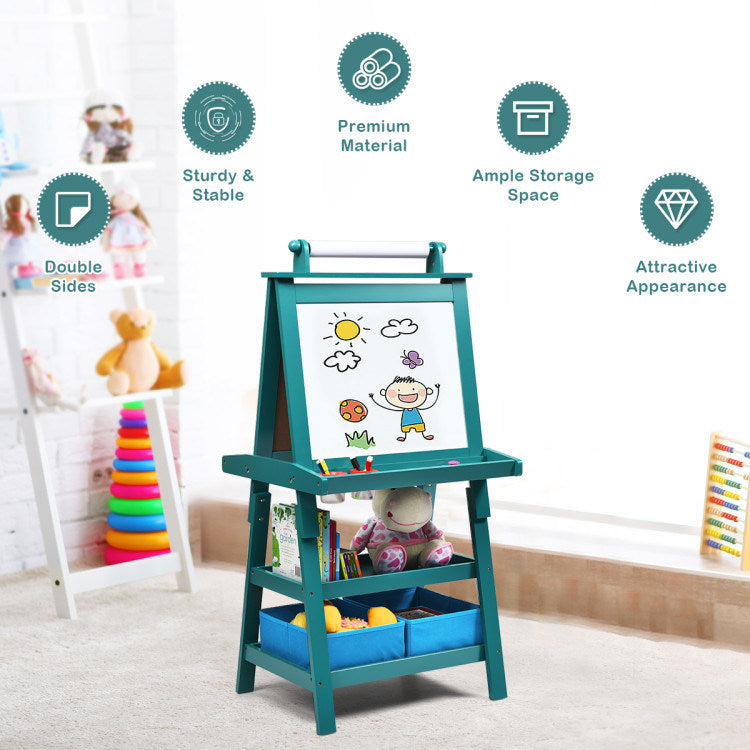 3-in-1 Double-Sided Storage Art Easel