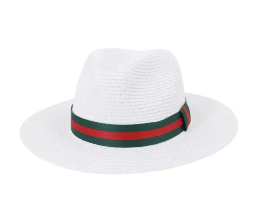 Gucci Inspired Straw Fedoras