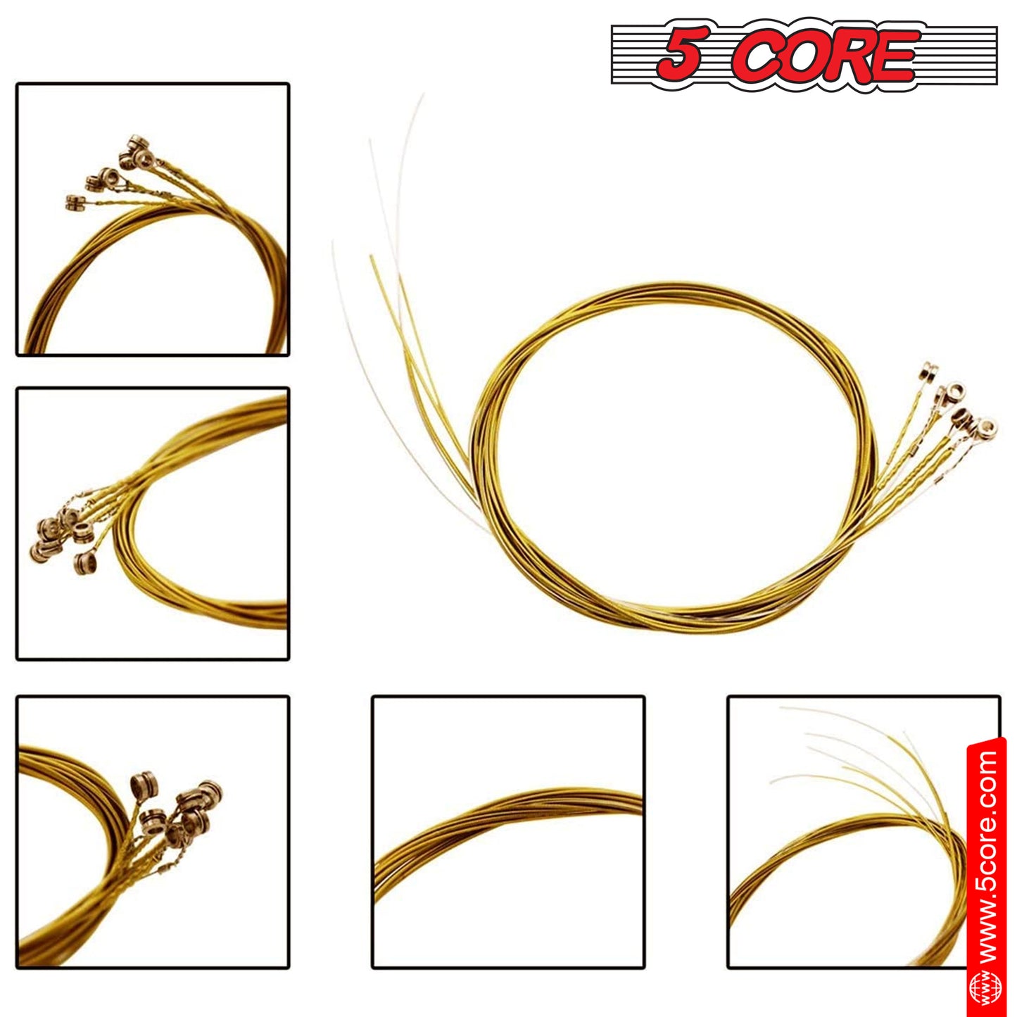 5 Core Guitar Strings Acoustic Pure Phosphor Bronze Guitar Strings .010-.048 Best Guitar Strings Acoustic 6 String set GS AC BZ