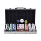 VEVOR Poker Chip Set, 300-Piece Poker Set, Complete Poker Playing Game Set with Aluminum Carrying Case, 11.5 Gram Casino Chips, Cards, Buttons and Dices, for Texas Hold'em, Blackjack, Gambling