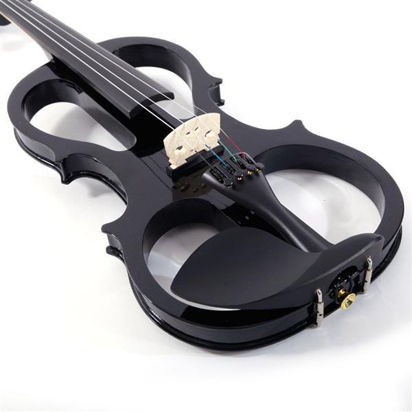 4/4 Electric Silent Violin Case Bow Rosin Headphone Connecting Line V-0