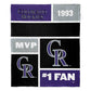 [Personalization Only] OFFICIAL MLB Colorblock Personalized Silk Touch Throw Blanket - Rockies