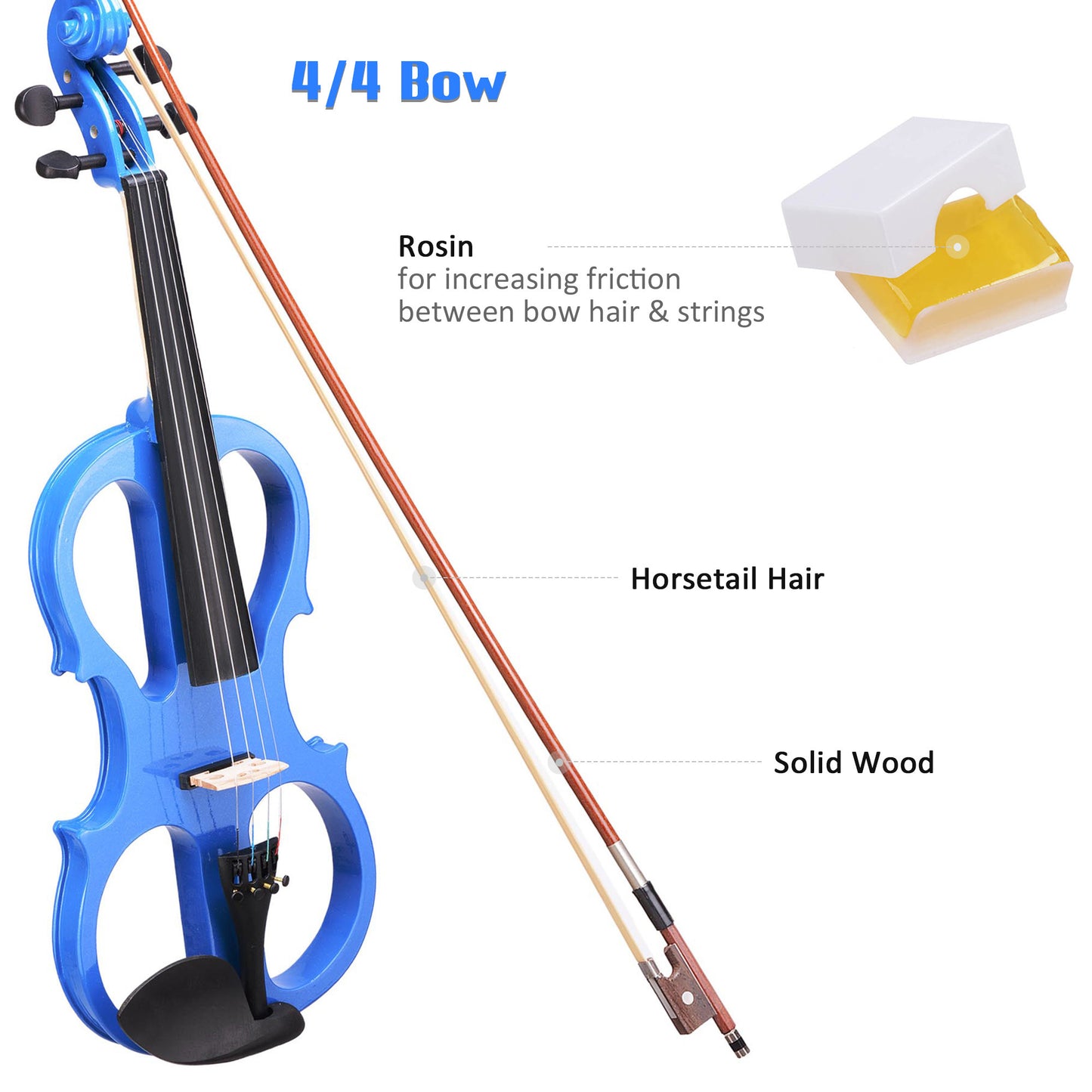 4/4 Violin Electric Violin(right hand)Blue