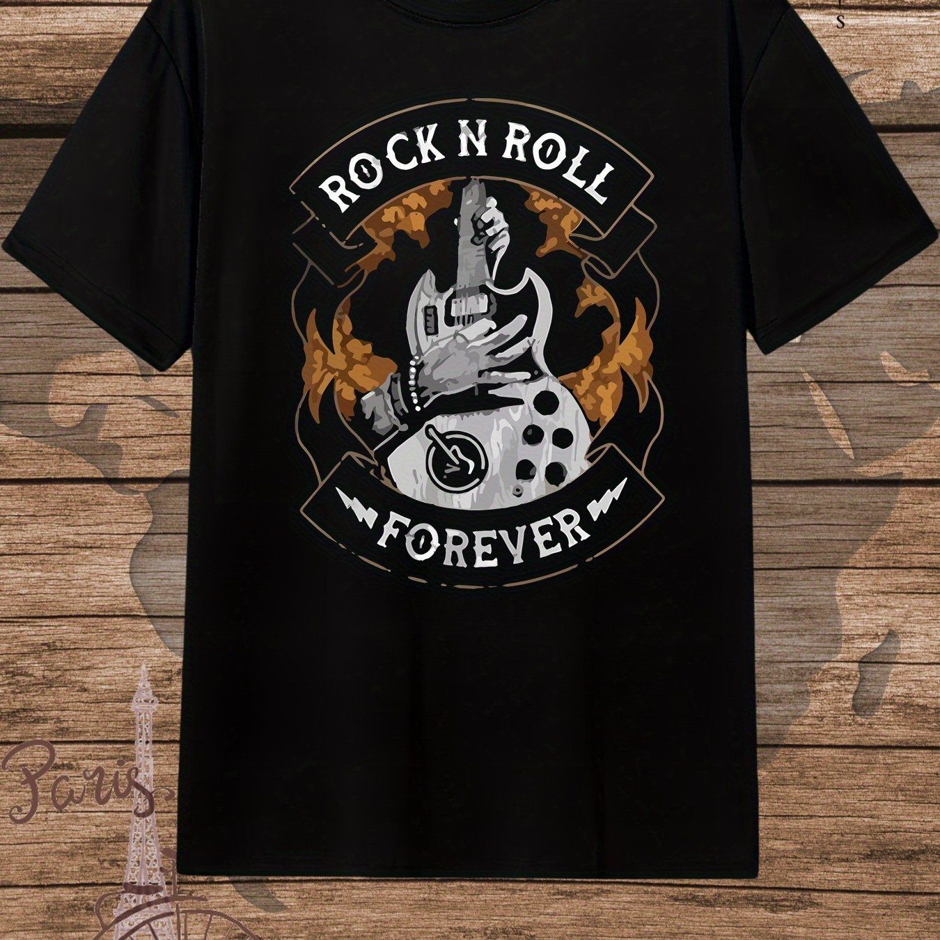 ROCK N ROLL FOREVER Printed Men's Short Sleeve Multifunctional T-shirt, Comfortable And Breathable, Summer Casual Wear