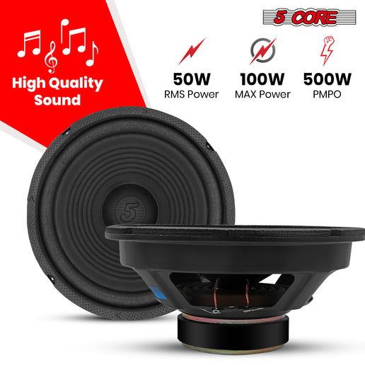 5 Core 8 Inch Subwoofer Speaker 1000W Combined Peak 4Ohm Replacement Car Bass Sub Woofer Core Sports & Fitness