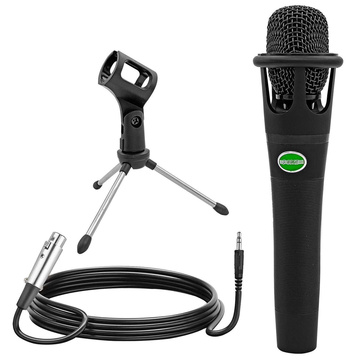 5 CORE XLR Dynamic Metal Mic Audio, Ideal for Singing, Captures Source Sound, Sturdy & Durable, Includes XLR Cable - MIC CROWN