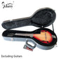 Glarry Hardshell A-Style Microgroove Pattern Leather Wood Mandolin Case Black