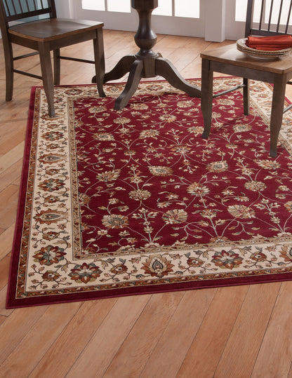 Valentino Red Area Rug 8x10