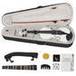 Full Size 4/4 Violin Set for Adults Beginners Students with Hard Case,Violin Bow,Shoulder Rest,Rosin,Extra Strings and Sordine