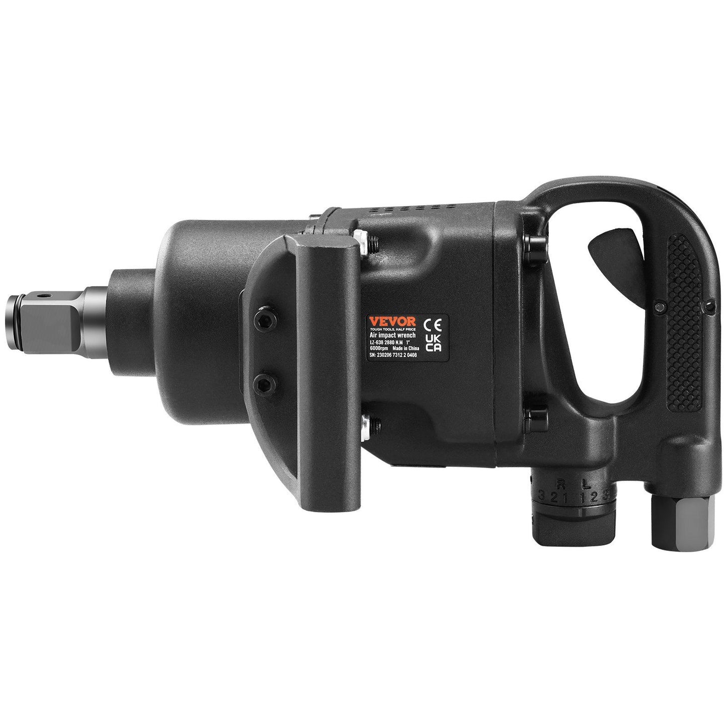 1 Inch Air Impact Wrench, Up to 2730 ft-lbs Reverse Torque Output 1" Pneumatic Impact Gun Lightweight w/ 2 Handles for Heavy Duty Repairs and Maintenance