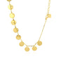 Choker Necklace with Polished Discs in 14k Yellow Gold