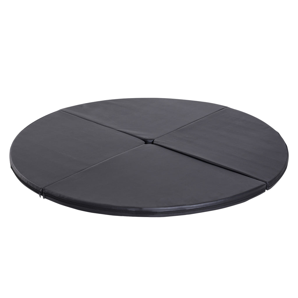 Soozier Pole Dance Mat, 2"T x 5'W Folding Pole Dance Mat for Home, Lightweight and Foldable, Black