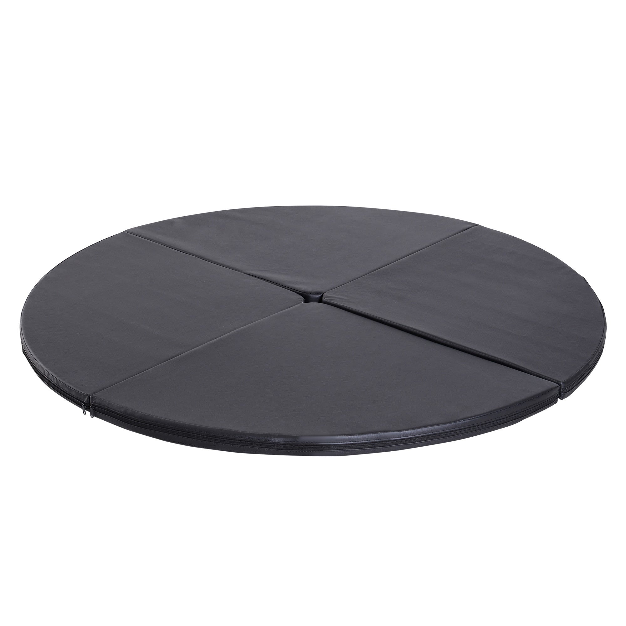 Soozier Pole Dance Mat, 2"T x 5'W Folding Pole Dance Mat for Home, Lightweight and Foldable, Black