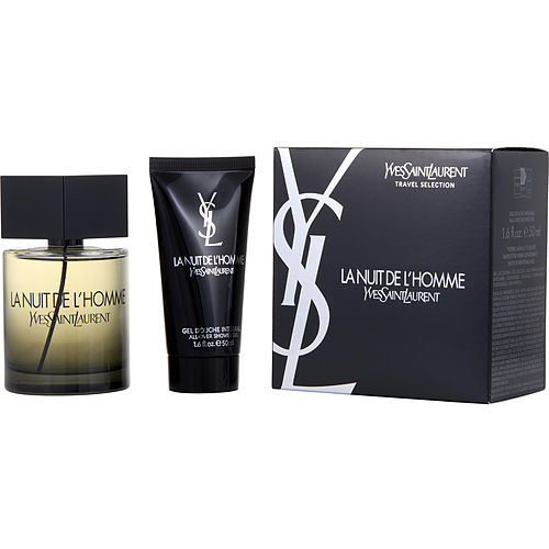 LA NUIT DE L'HOMME YVES SAINT LAURENT by Yves Saint Laurent EDT SPRAY 3.3 OZ & ALL OVER SHOWER GEL 1.6 OZ