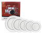 Drum Heads (22", 16", 14", 13", 12") Transparent