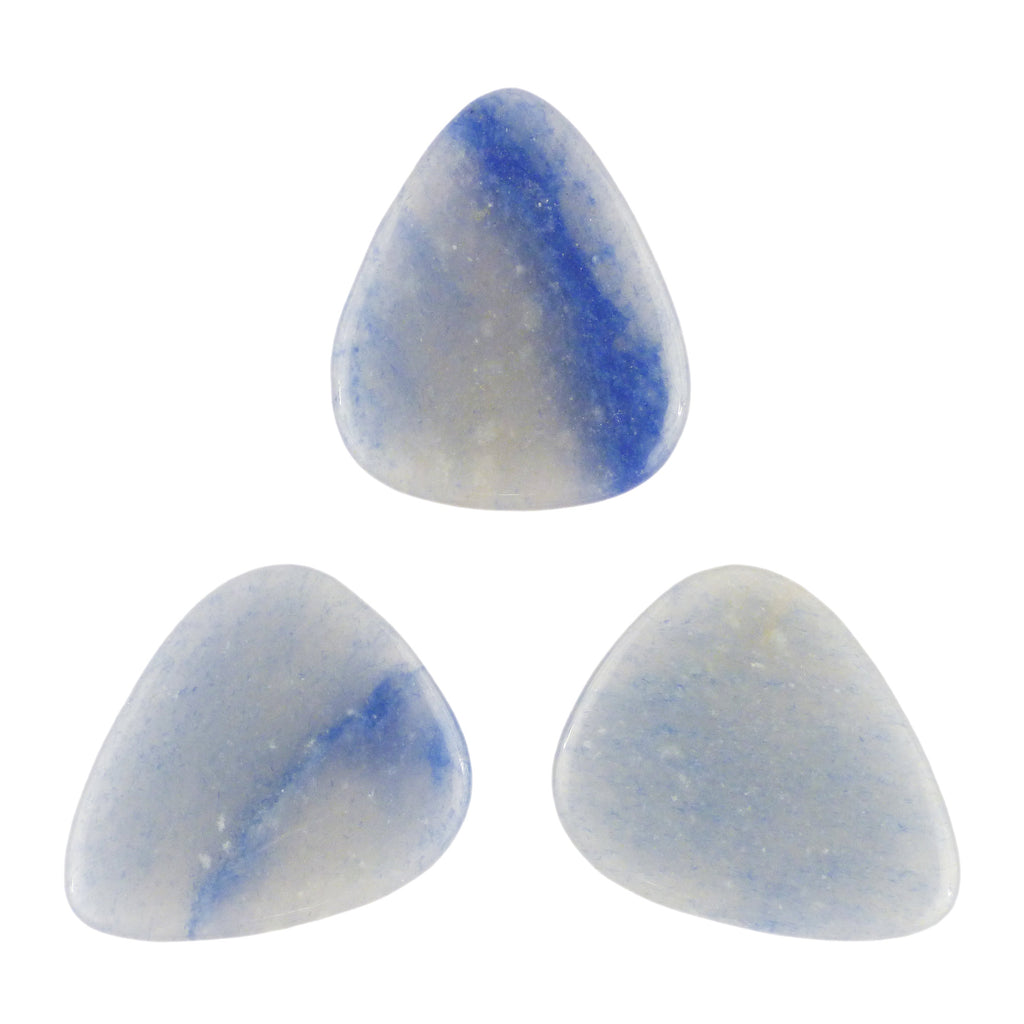 Blue Aventurine Stone Guitar Or Bass Pick - 3.0 mm Ultra Heavy Gauge - 351 Shape - Specialty Handmade Gemstone Exotic Plectrum Exotic Plectrums