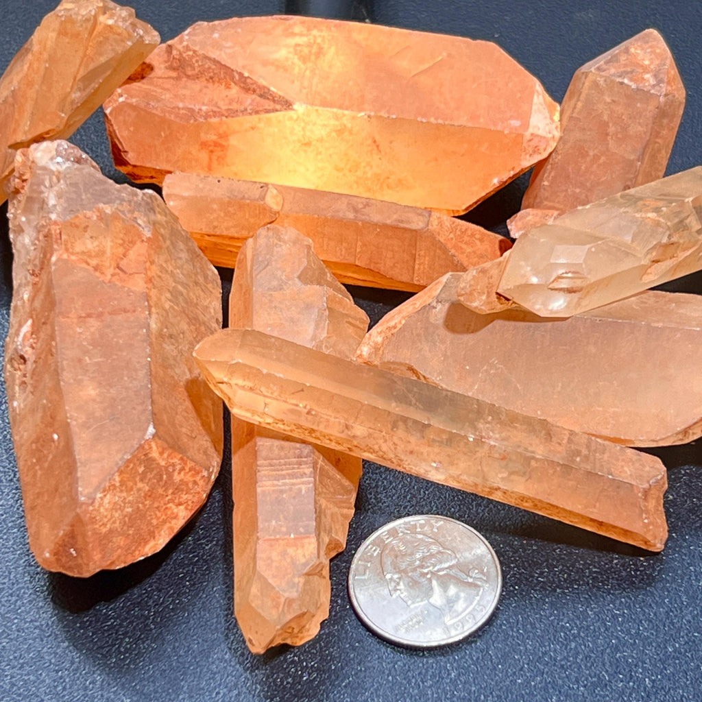 Large Tangerine Quartz Crystal Rough Raw Points (By The Piece or Pound) Wholesale Amazing Crystals