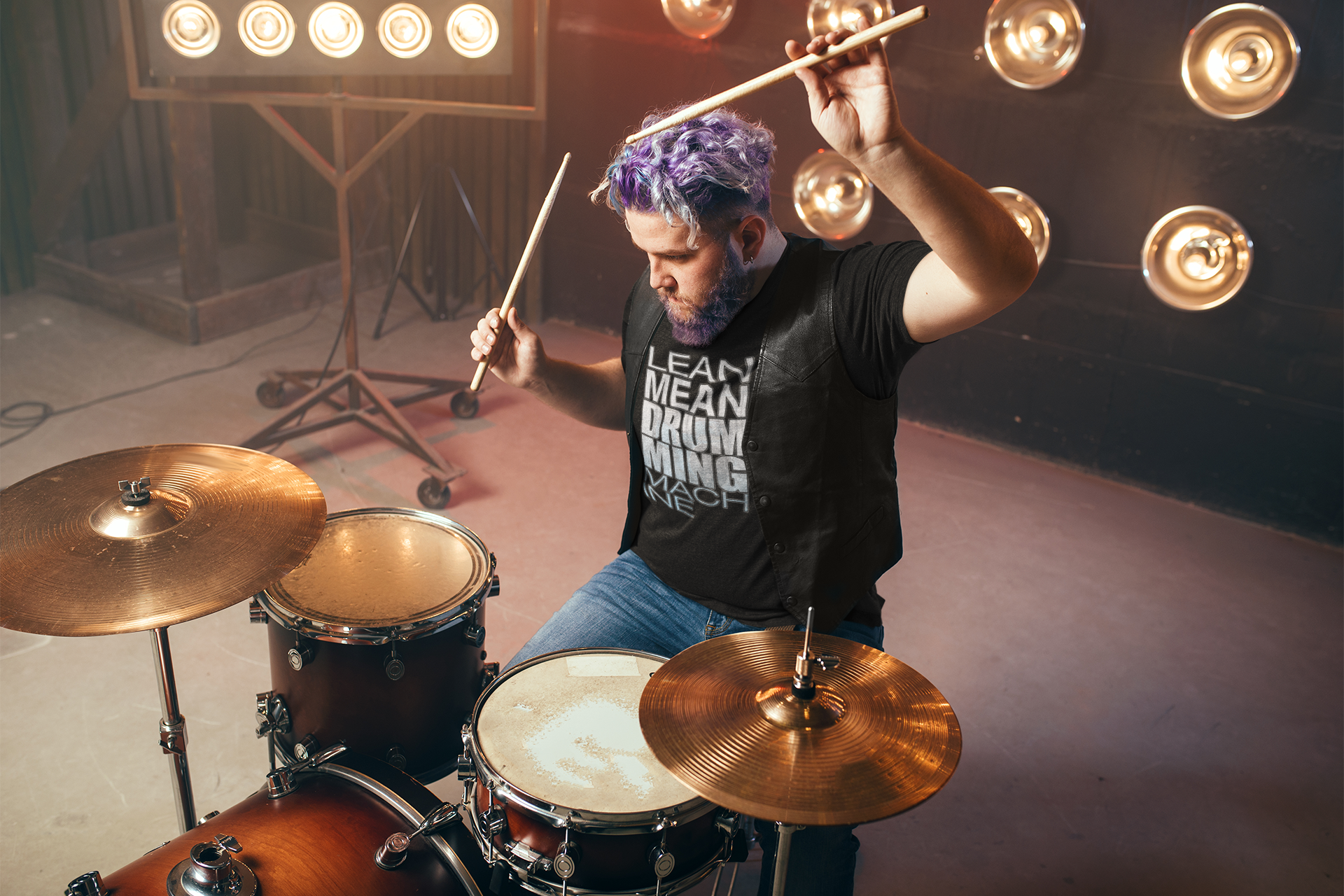Drumming Machine T-Shirt - Lean Mean Drumming Machine Taboo