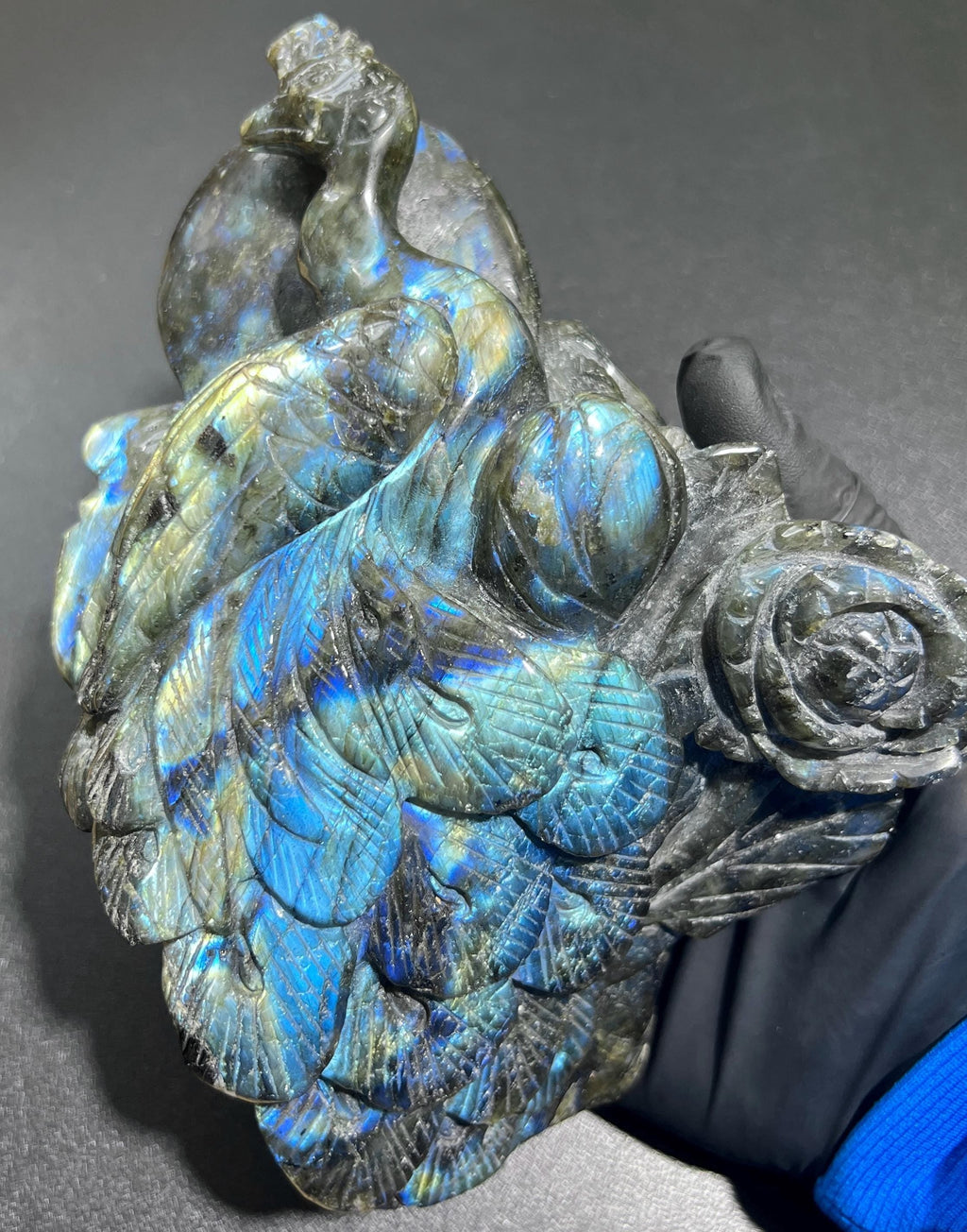Large Peacock Flashy Labradorite Crystal Carving Select Wholesale Amazing Crystals
