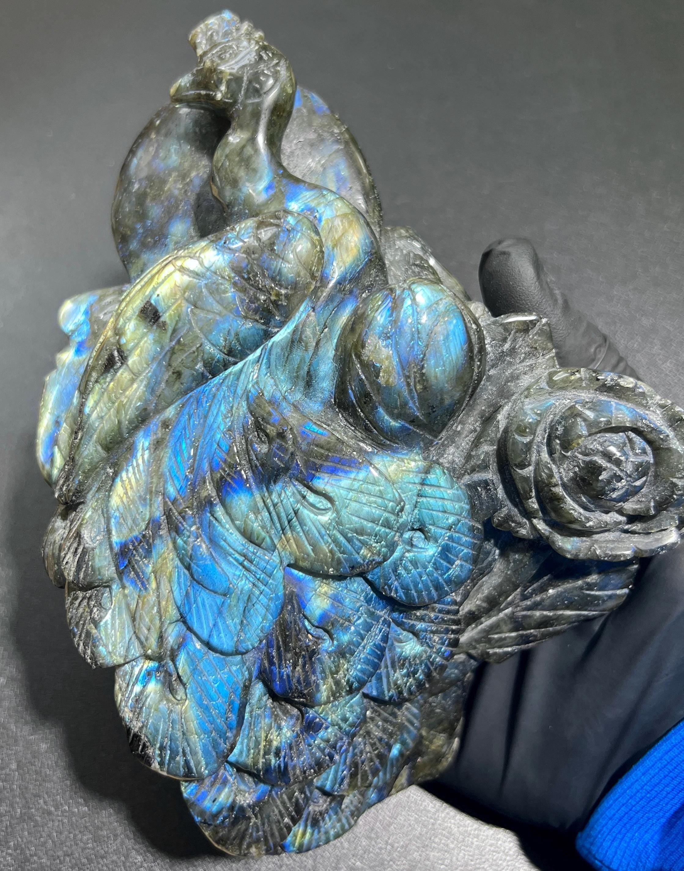 Large Peacock Flashy Labradorite Crystal Carving Select Wholesale Amazing Crystals