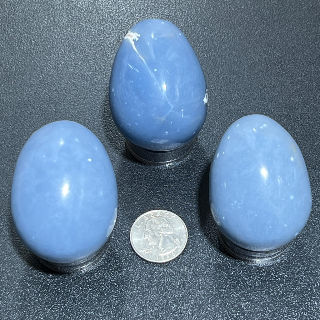 Blue Angelite Crystal Egg Carving Wholesale Amazing Crystals