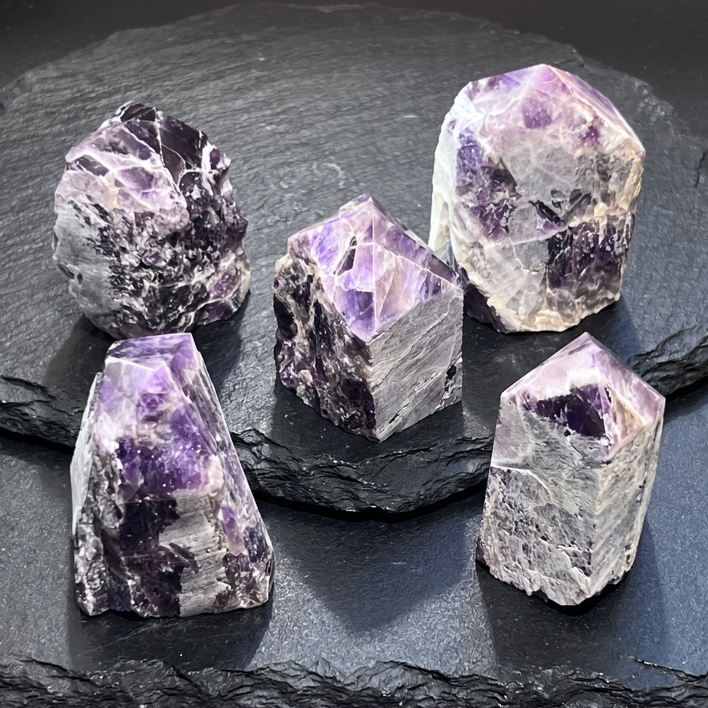 Banded Amethyst Crystal Point Tower Carving Amazing Crystals