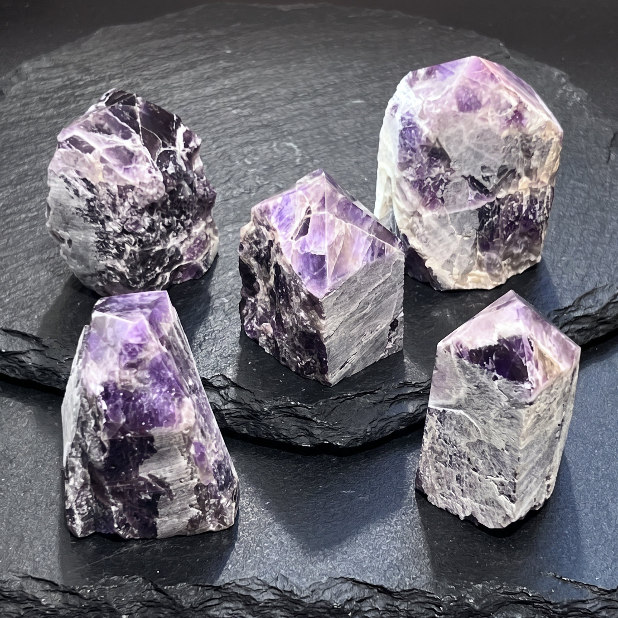 Banded Amethyst Crystal Point Tower Carving Amazing Crystals