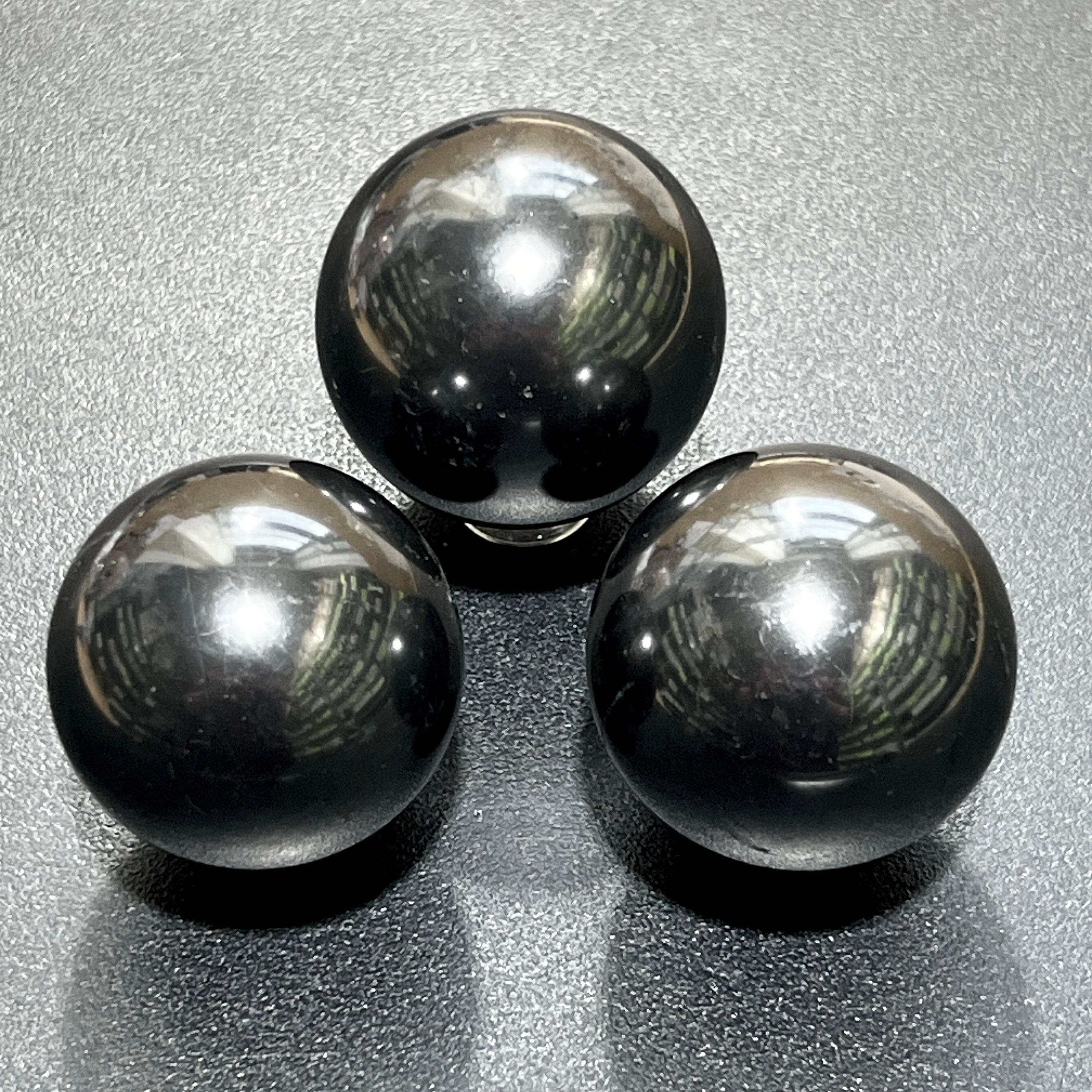 Shungite Sphere (1.5 Inch) Polished Karelian Russian Mineralized Carbon Amazing Crystals