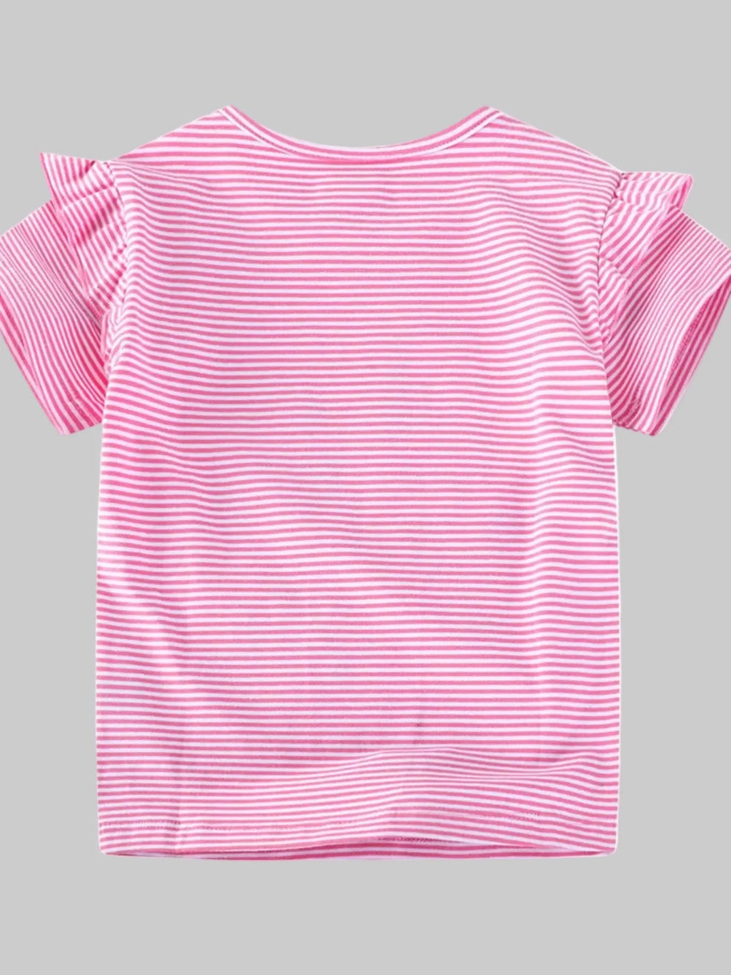 Toddler Girls Unicorn Ruffle Sleeve Striped T-Shirt NicholesGifts