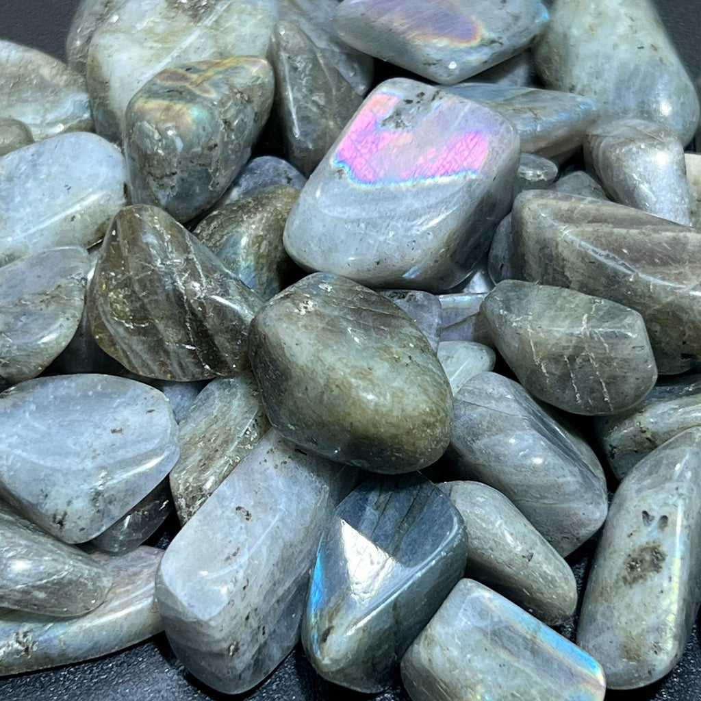Labradorite Tumbled Stones (By The Piece Or Pound) Amazing Crystals