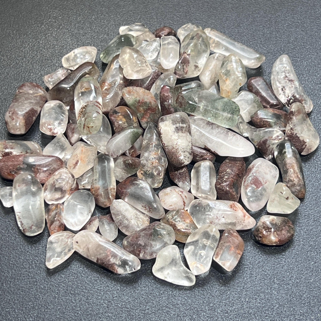 Garden Quartz Crystal (Mystical Lodolite) Small Tumbled Stones (By The Ounce Or Pound) Wholesale Amazing Crystals
