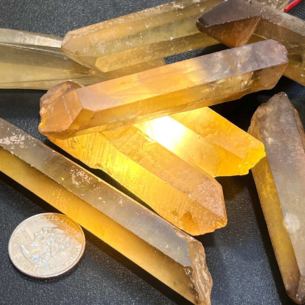 Citrine Crystal Points Extra Large (Untreated) Natural (2-4 Inches) Single or Double Terminated Amazing Crystals